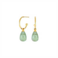 Forgyldt creoler SWEETS52 green avent | Nordahl Jewellery